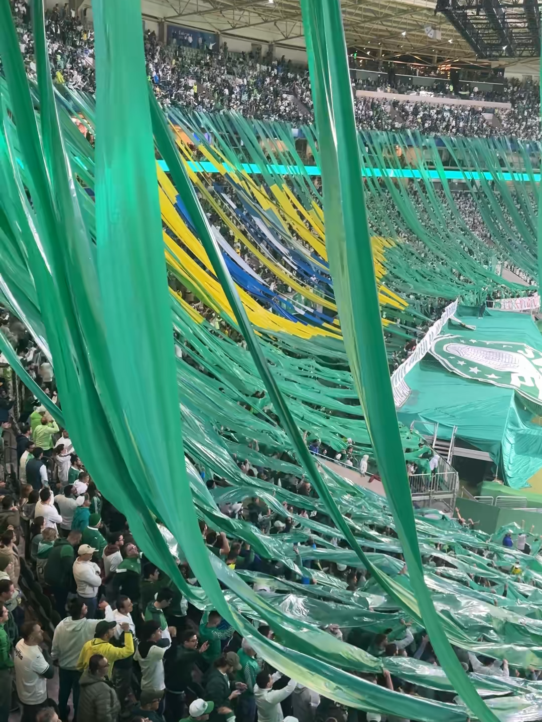 90 MINUTOS NO ALLIANZ... 🟢🐷👀 A torcida do Palmeiras promete mais uma LINDA festa em busca da vaga para a grande final da Libertadores de 2025! Confiante, torcedor alviverde? 🗣️🗣️🗣️ 📹: allianz parque/tiktok #redes5