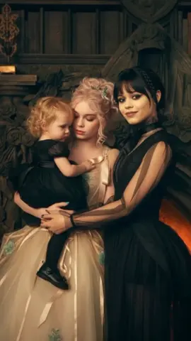 familia feliz 🖤🌈 que hermoso y Merlína está feliz me encanto mucho #merlinaaddams #enidsinclair #Wenclair 