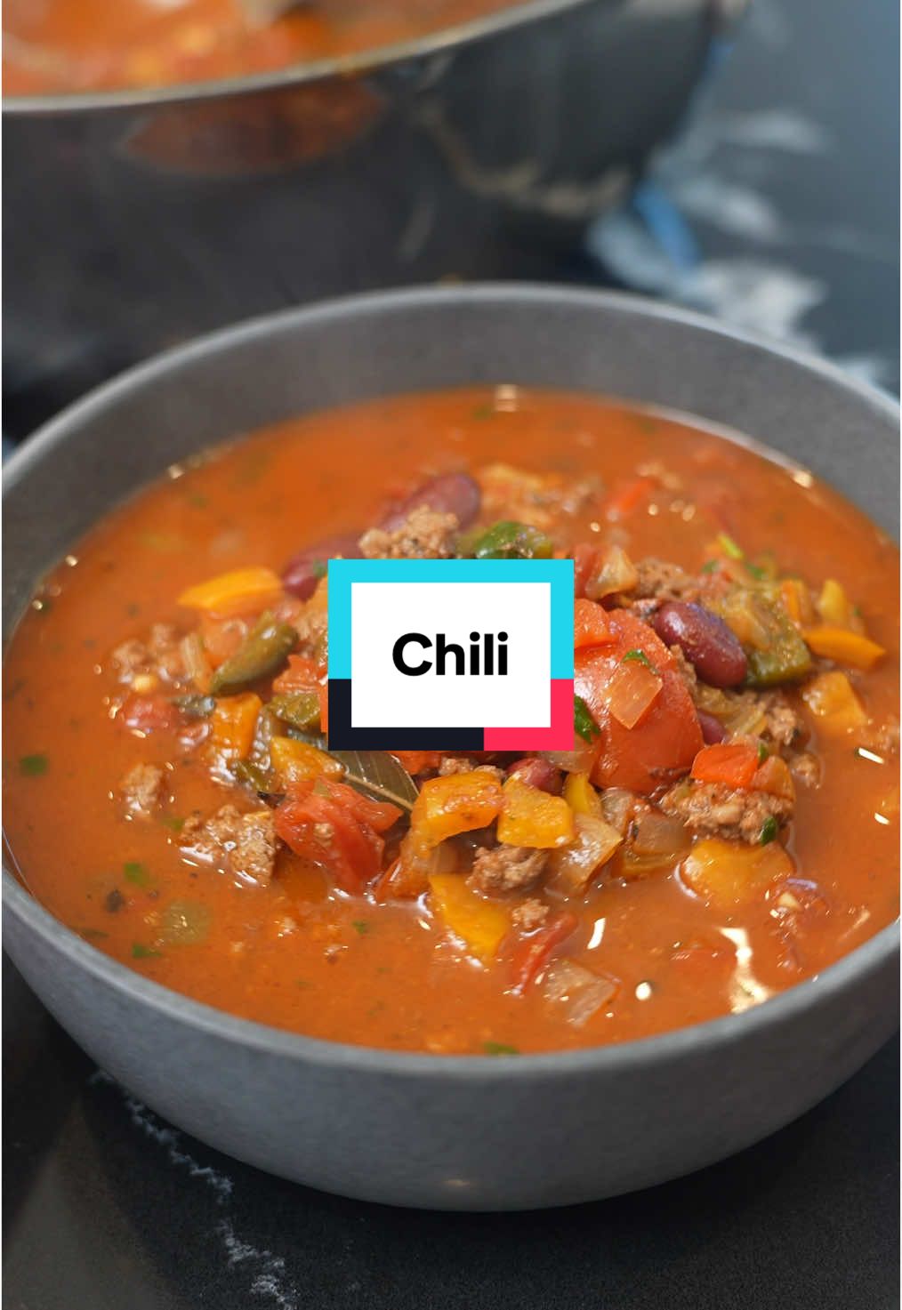 How to make the best ground beef chili 🌶️ #chili #beefchili@