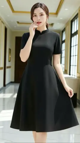 TEESBRAND T1566  ชุดทำงานสีดำ #ชุดดํา #เดรส #เดรสดํา 