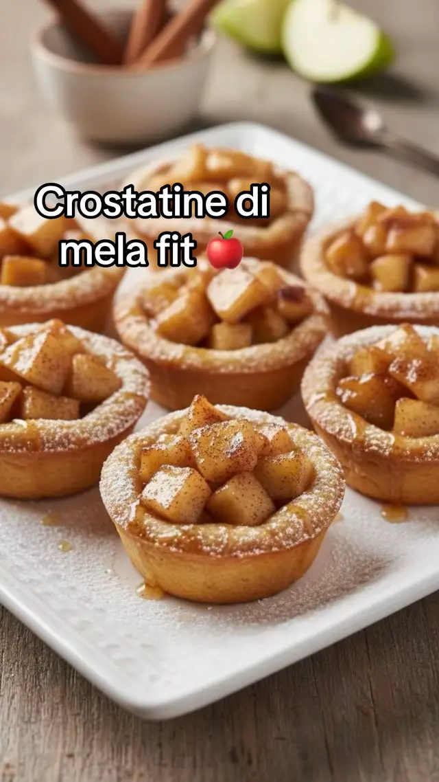 Crostatine di mele sane e golose! Deliziosi dolcetti autunnali senza zuccheri aggiunti, croccanti fuori e morbidi dentro 😍 Devi provarli ✨ INGREDIENTI: • 70g farina di mandorle • 100g purea di mele • 2 mele (per il ripieno) • Cannella q.b. (facoltativa) #crostatinedimele #dolcisani #ricettasenzaZucchero #healthyrecipes #colazionesana    