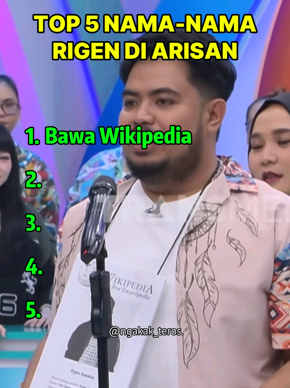 TOP 5 NAMA-NAMA RIGEN DI ARISAN #arisantrans7 #rigenrakelna 