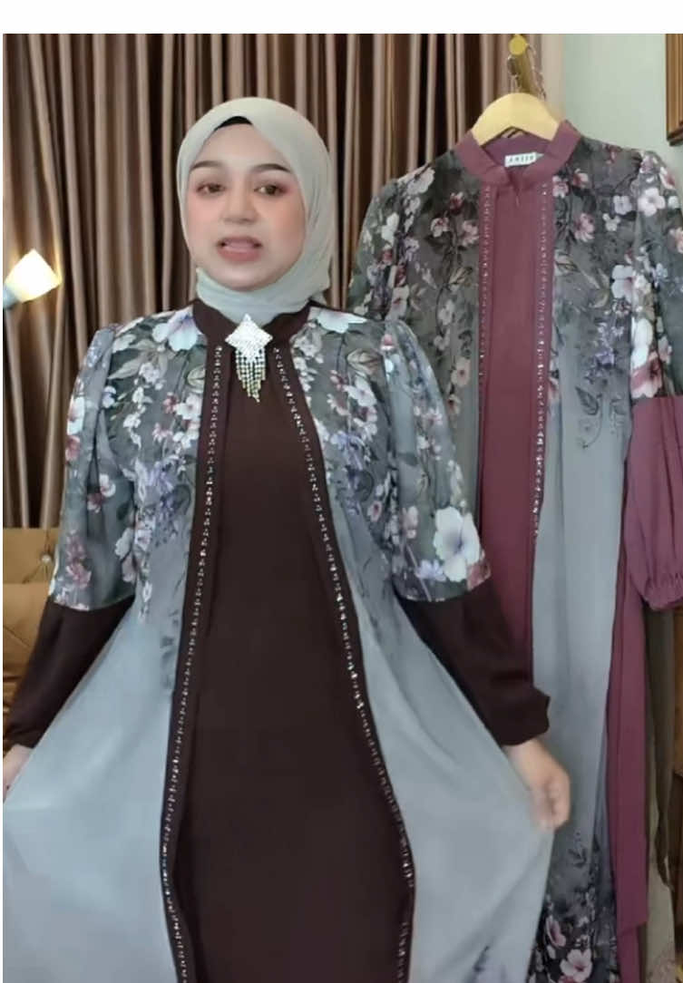 Dinaraa dress Bahan Ceruty kombinasi airflow #dres #dreses #drescantik #drespremium #fyp 