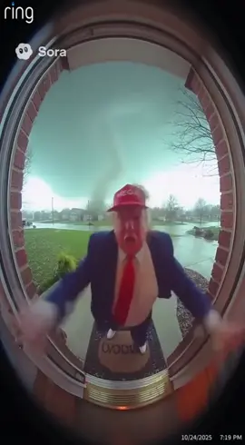 Trump in a storm #AI #soraai #viral #fyp #funny 