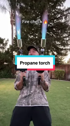 Wasn’t expecting these to work this good, but WOW #propane #propanetorch #campfire #flamethrower #flamethrowers 