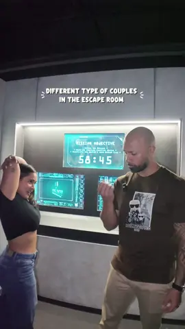 Couples in an escape room be like... not us though 🙄 #escaperoom #escapology #datenight 