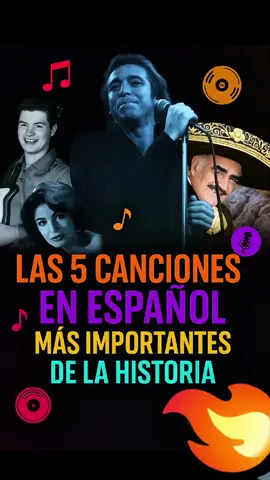 🎶 ¿Sabías que en los años 40 a 70 nacieron las canciones que marcaron toda la música en español? De boleros a baladas, de leyendas a himnos eternos... Estas son las 5 canciones en español más importantes de esa época. ❤️🔥 #musicaenespañol  #LeyendasDeLaMusica  #RetroVibes #cancionesclasicas  #historiamusical 