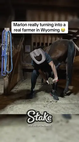 Marlon really turning into a real farmer in Wyoming 😭 #marlon #fyp 
