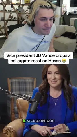 Vice President JD Vance drops a collorgate roast on Hasan 😭 #xqc #hasan #kaya #twitch #fyp 