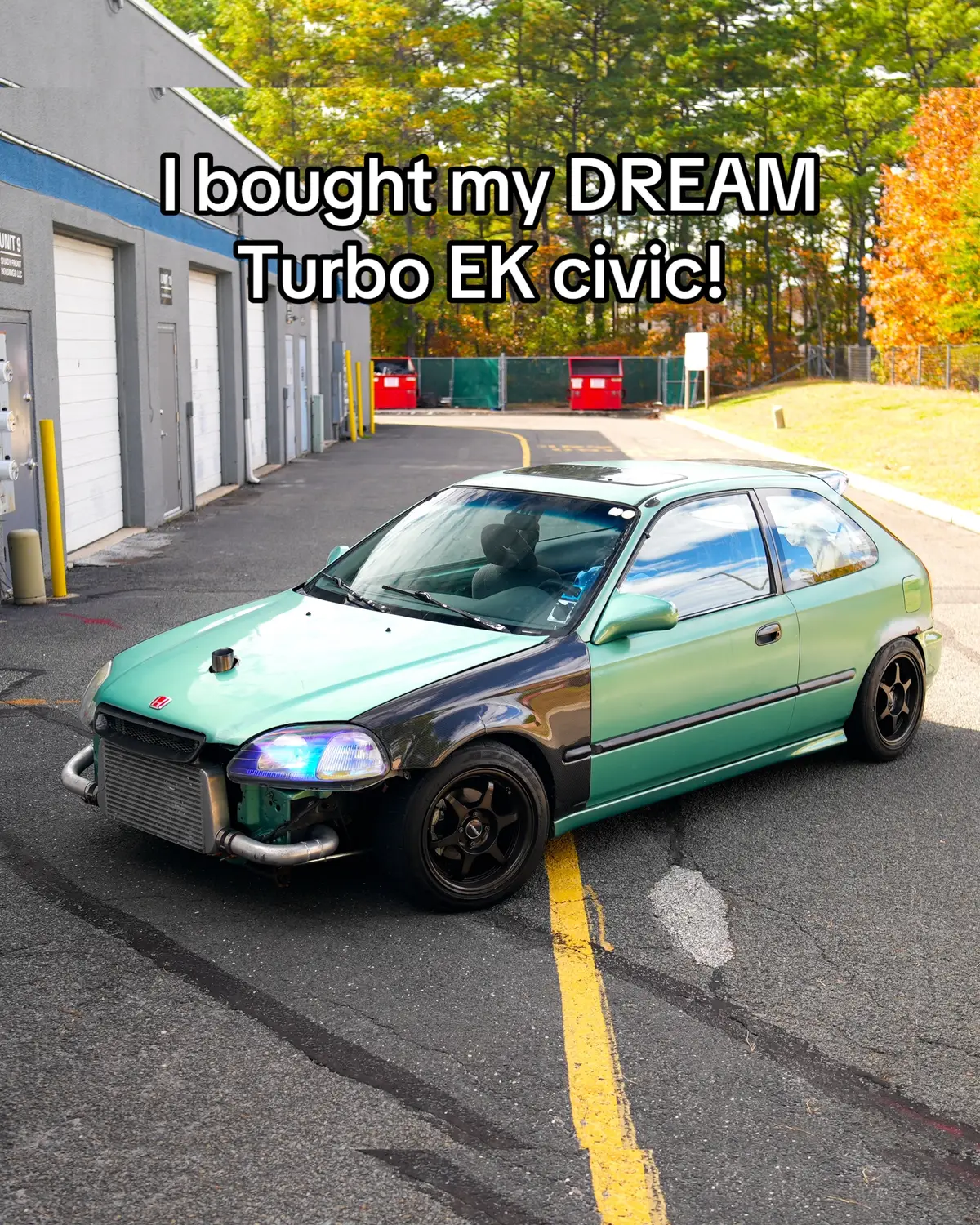 I can’t believe I finally own a turbo EK hatch! Let alone an original midori green hatch. The first ever car we had on the channel was an EK hatch! It’s cool to come full circle  Beyond stoked on this car. It’s also way faster than I was expecting 😂😂 definitely the fastest car I’ve ever owned.  If you want to see the full YT video of this car’s rebuild Episode 1 is live now on the channel. YT: Smpl Builds  #civic #honda #turbo #turbocivic #bigturbo       