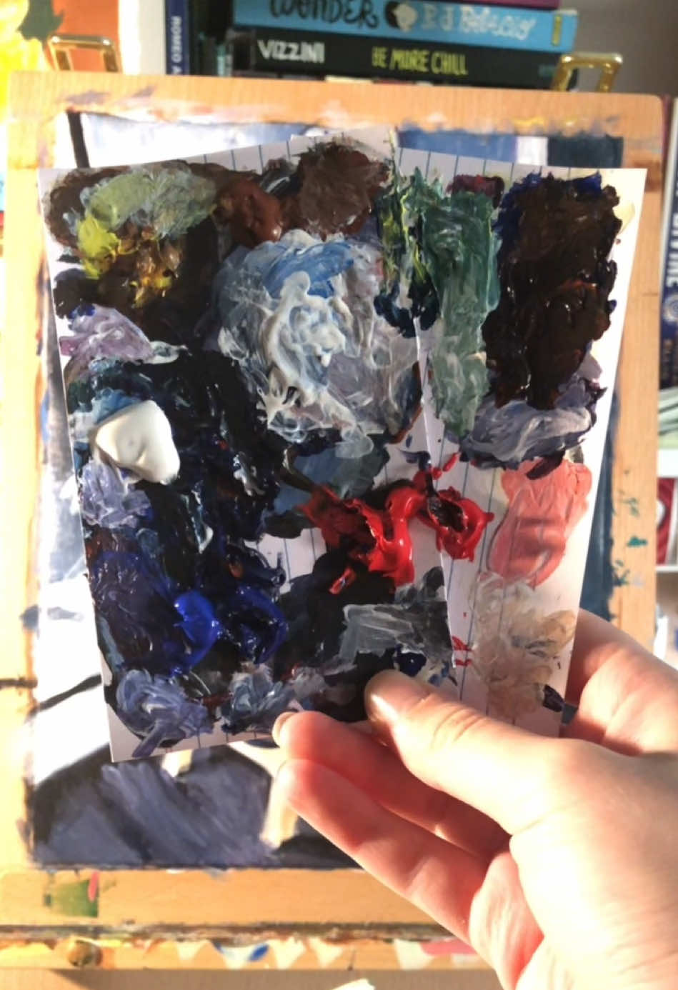 The palette and the finished painting🖌️ #painting #paint #art #artist #stillife