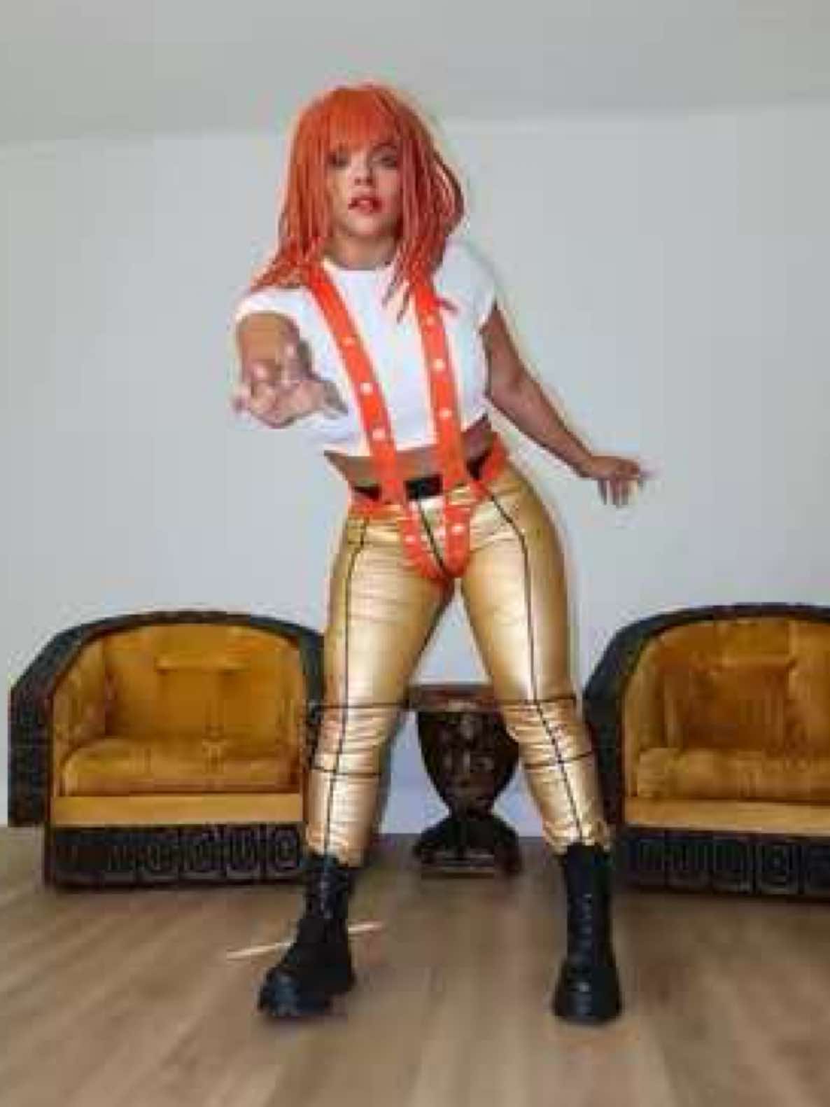 @Dolls Kill SUPREME ELEMENT FIVE COSTUME SET 🧡 Makeup  @Pixi Beauty  @Huda Beauty  @Benefit Cosmetics  #dollskill #halloween #halloweenmakeup #fifthelement #leelo