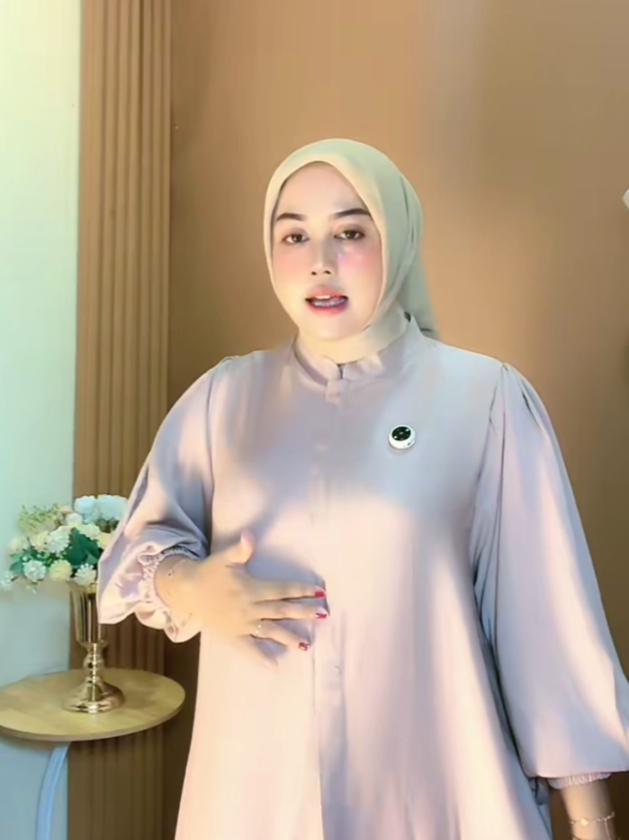 dress gamis polosan walaupun polos terlihat mewah menyala 🔥 #bajuwanita #gamiscantik #gamiskekinian #setelanwanita #gamiskondangan 