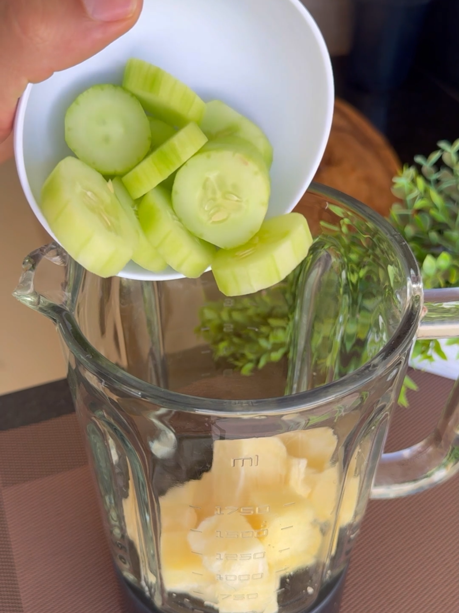 Bastará misturar algumas rodelas de pepino com…