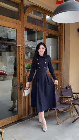 Váy thiết kế cổ sen, dáng A xoè dài siêu xinh #Vaythietke #vaydepmoingay #vaycongso #vaydep #dress #Evii 