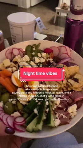 Literally my perfect week night 🌙 #nightvibes #savoryplate #girldinner #nightroutine 