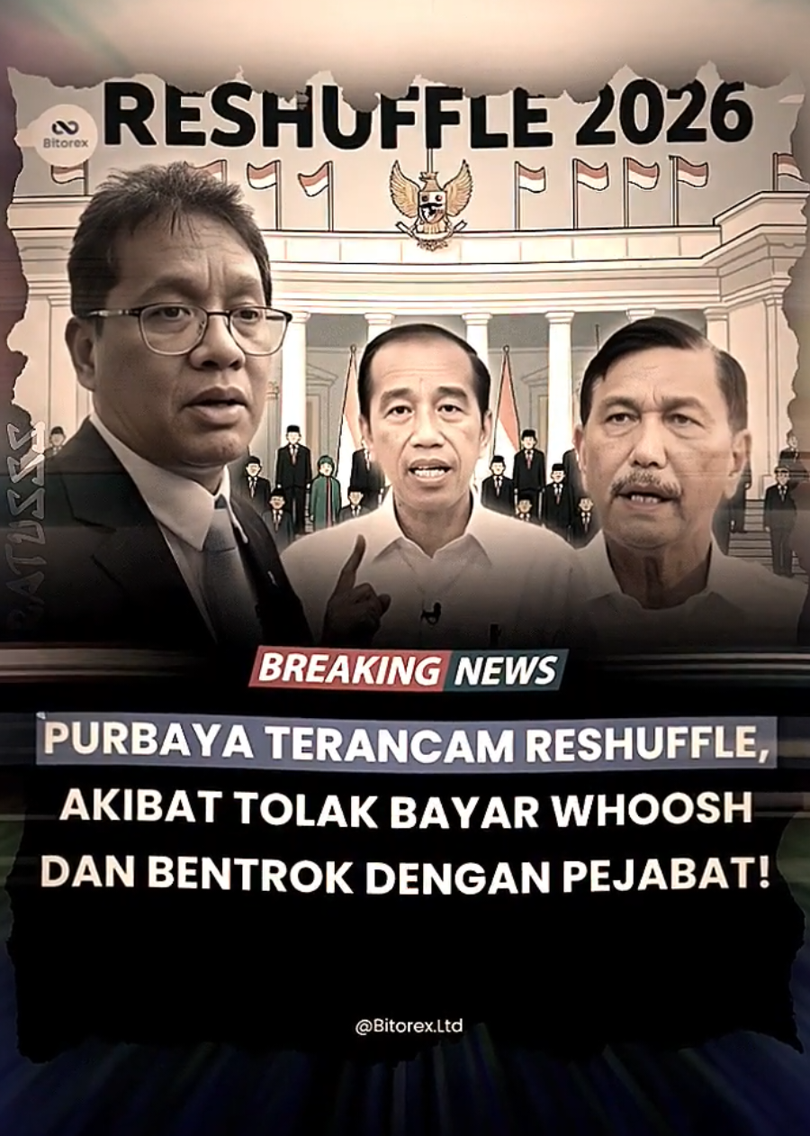 Tegang di balik layar kabinet: Isu reshuffle mencuat akibat penolakan anggaran APBN untuk proyek kereta cepat Whoosh. Sebuah manuver berani yang memicu gesekan serius di lingkaran kekuasaan. #PurbayaReshuffle #WhooshAPBN #PolitikIndonesia #GejolakKabinet #Purbaya 