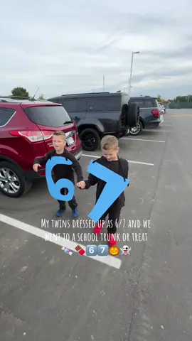 They were so popular everyone loved it. The twins smirked at the attention the whole time….. ahhhh core memory forsure 🥹🫶🏼 #corememory #67 #costumeideas #trunkortreat #ashleymae 
