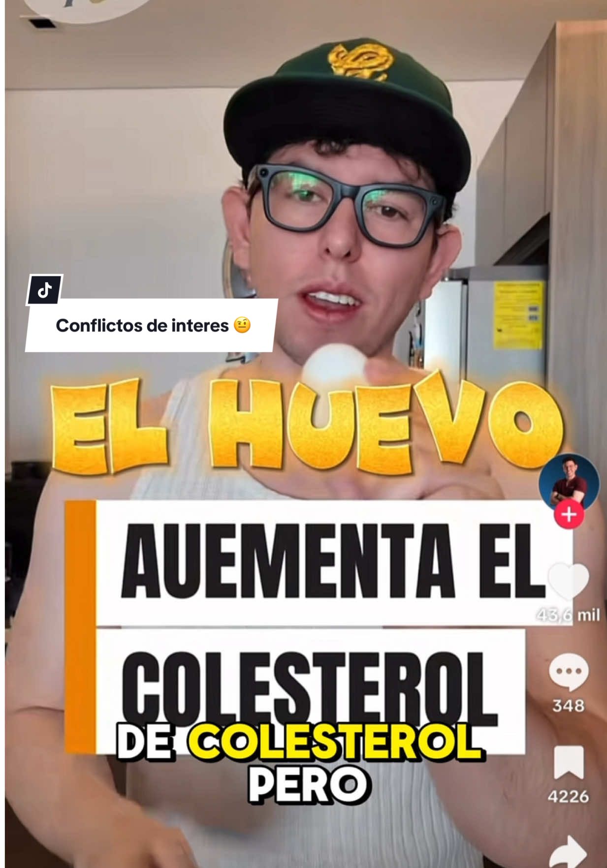 El huevo aumenta el colesterol total y principalmente el LDL 🐣🥚 #colesterol #ldl #huevo #fyppage