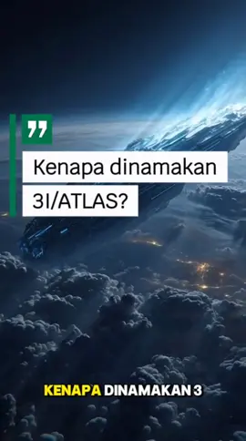 3I/ATLAS — bukan nama alien, tapi penamaan resmi astronomi 😎 3 = objek antar-bintang ke-3 ☄️ I = Interstellar (asalnya dari luar tata surya) 🌌 ATLAS = teleskop di Hawaii yang nemuin komet ini 🔭 #3iatlas  #Astronomy #fenomena  #spacefacts  #fyp 