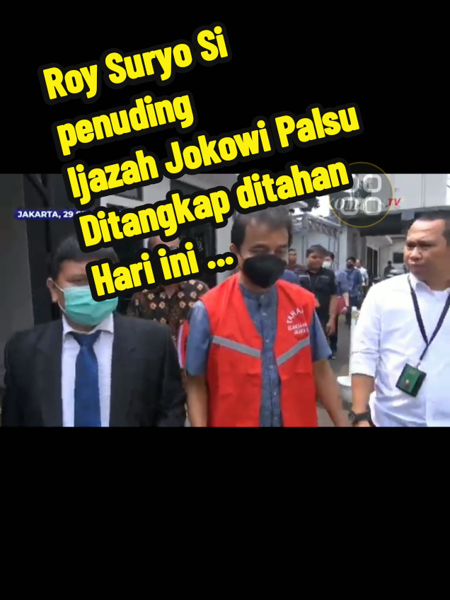 Roy Suryo Si Penuding Ijazah Jokowi Palsu Ditangkap ditahan Kejaksaan Hari Ini . #roysuryo #ijazah #jokowi #jokowidodo #kejaksaan 