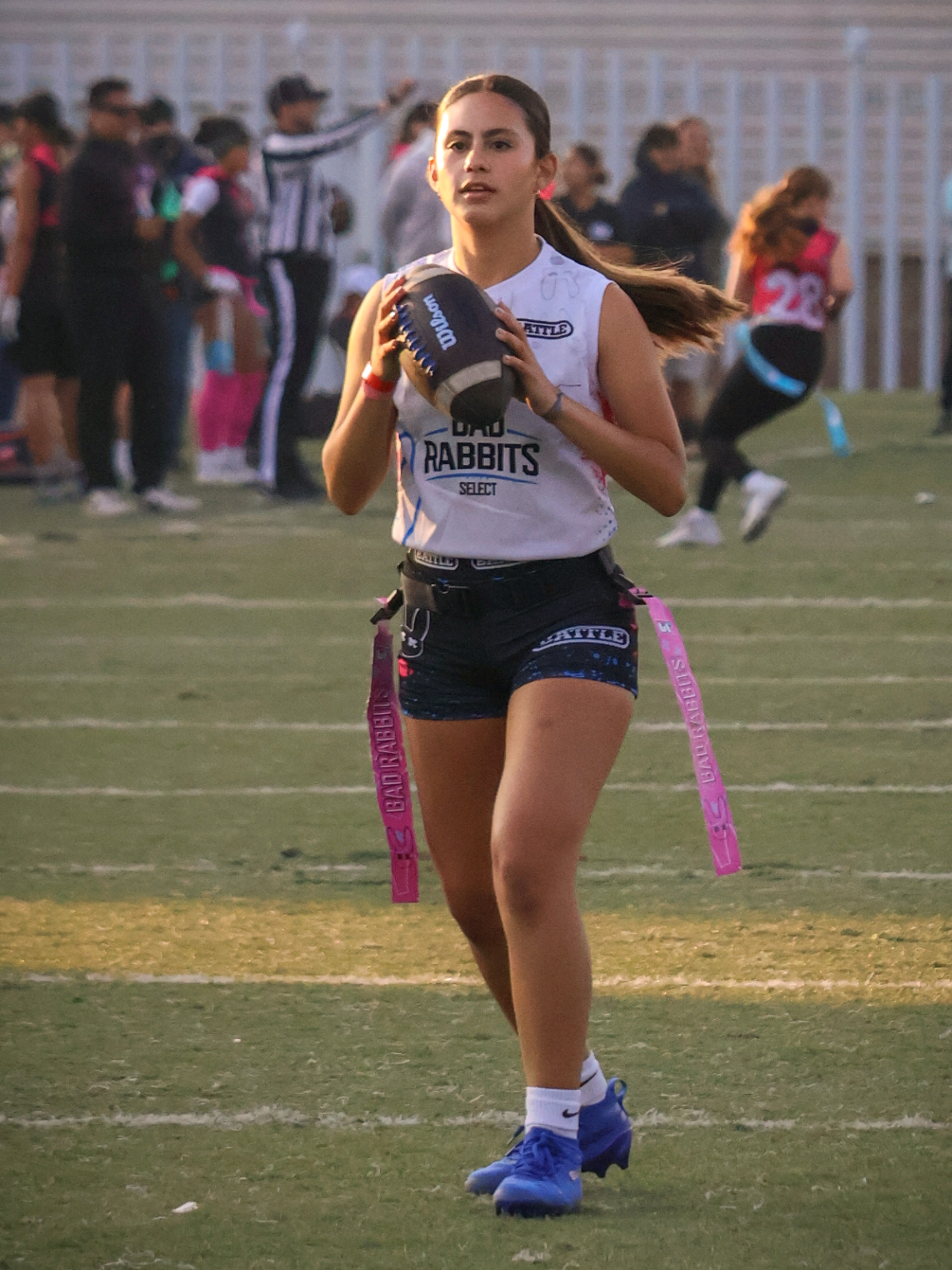Más espectáculo de @azultrujilloo y @Morita 🏈⚡ | #badrabbits #flagfootball #tochobandera #tochellaflagfestival #highlights 