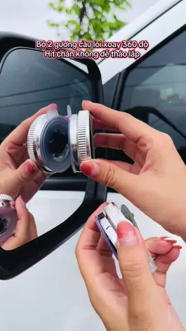 Bộ 2 gương cầu lồi xoay 360 độ  Hít chân không dễ tháo lắp #guongcauloixoay360 #guongcauloixoadiemmu #phukienoto #huyenthanhday 