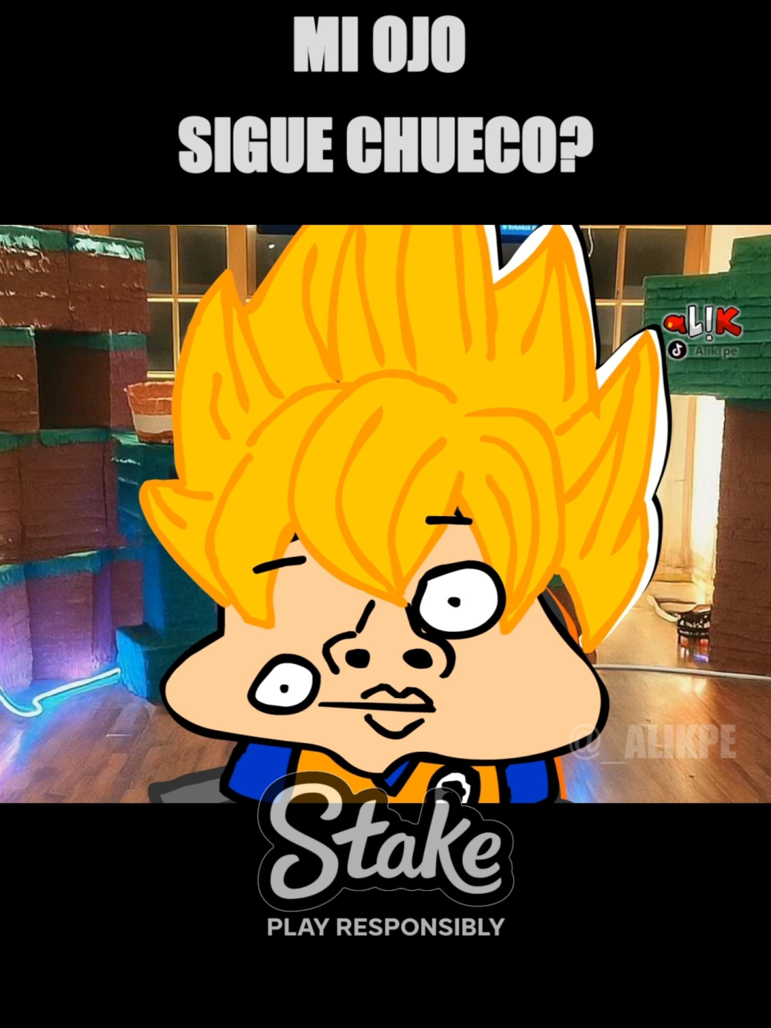 Sachauzumaki se disfraza de Goku, mi ojo sigue chueco? @sachauzumaki_ @sachalive7 #sachauzumaki #sachademierda #soyunosito