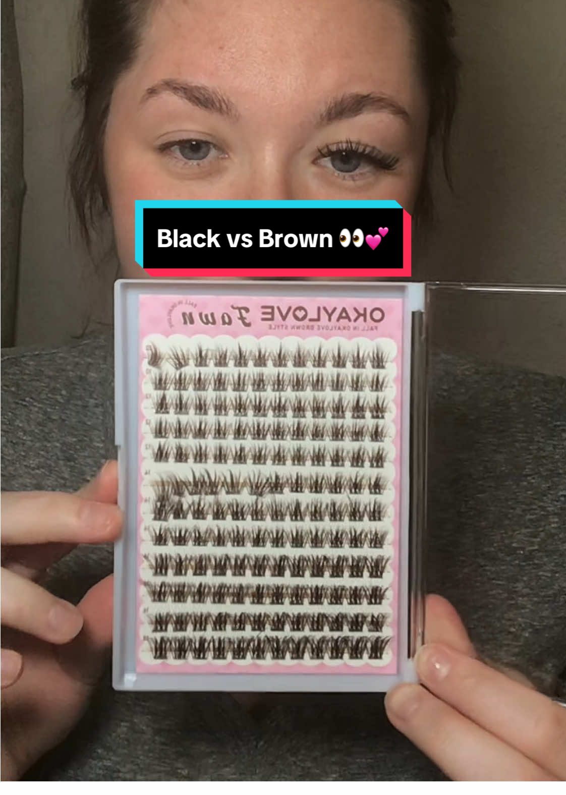 Comparing the Okaylove Lash Kits 👀 🖤 Flora Luxe (black) vs 🤎 Fawn (brown) ~ both soft, lightweight & so easy to apply 💫 Comes with bond + seal, remover & tweezers ~ everything you need for the perfect lash look 💕 Which side are you picking? 👇🏻 @OKAYLOVE  #lashes #beauty #okaylovelashes #creatorsearchinsights #fyp 