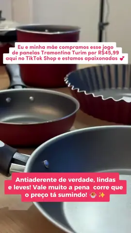 Minha cozinha ganhou vida! 💖 Esse jogo de panelas de R$58,99 é muito lindo e cozinha super bem. Dica pra quem ama cozinhar! #Panelas #AchadosParaCasa