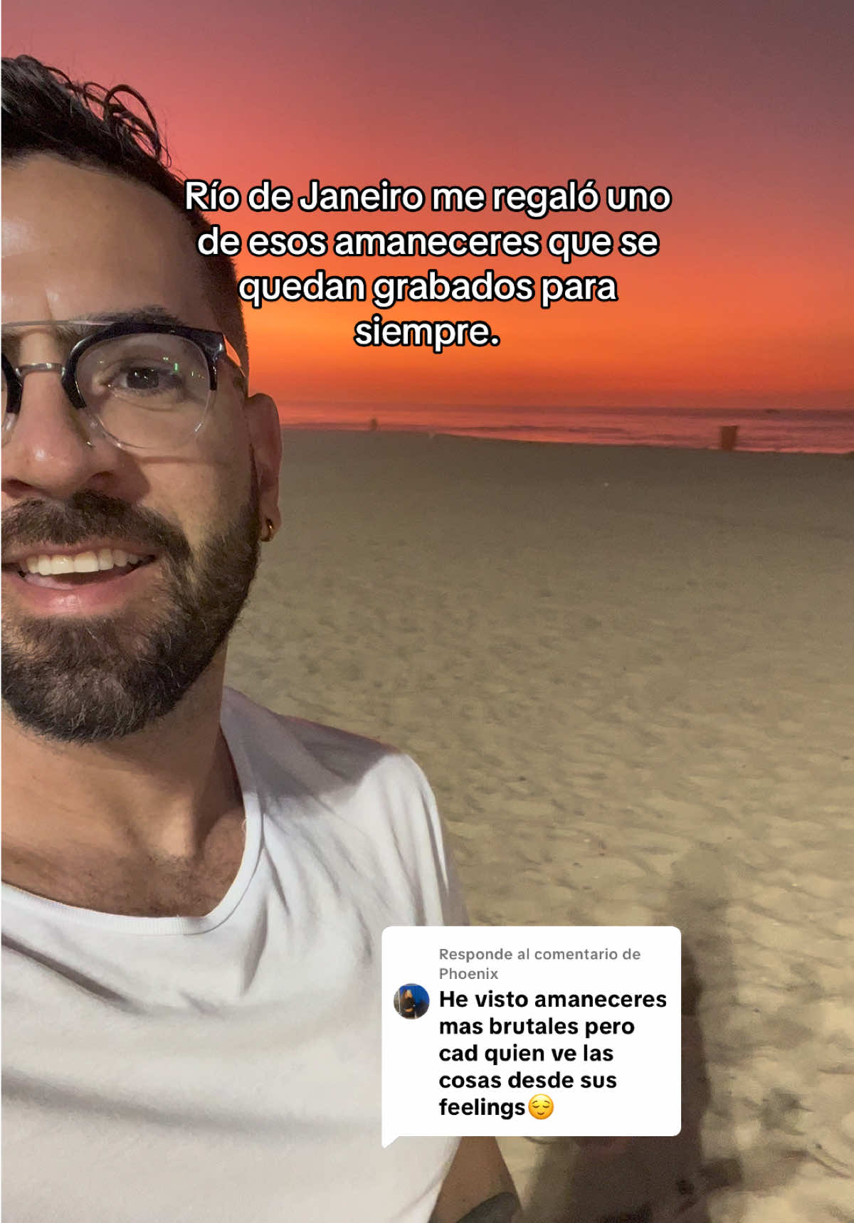 Respuesta a @Phoenix ¿Y qué tal este amanecer? 🇧🇷  Río de Janeiro me regaló uno de esos amaneceres que se quedan grabados para siempre. #amaneceres #brasil #riodejaneiro #copacabana #parati