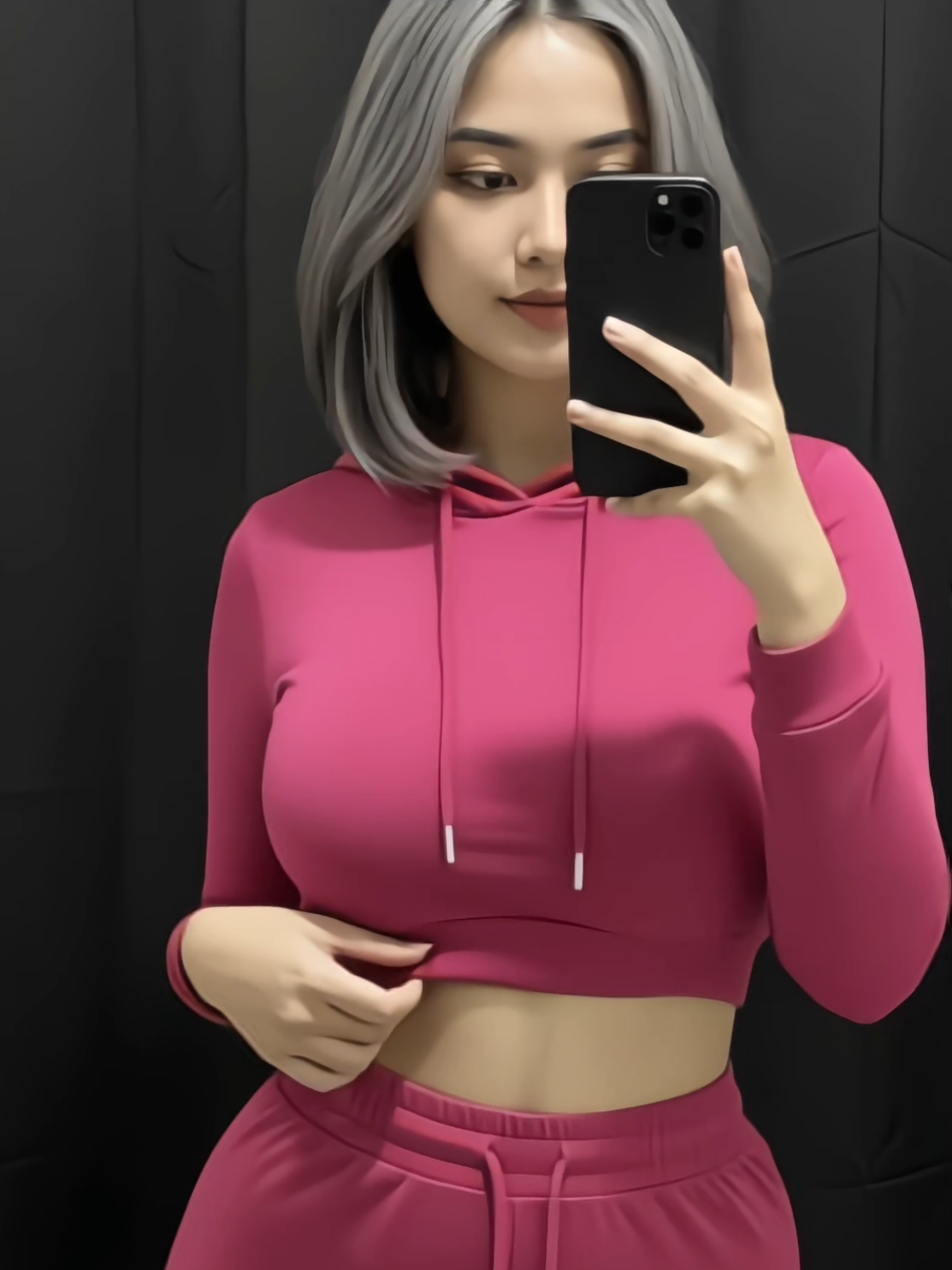 rekomendasi one set hoodie crop + short pants #onesetmurah #ootdfashion #onesetwanita 