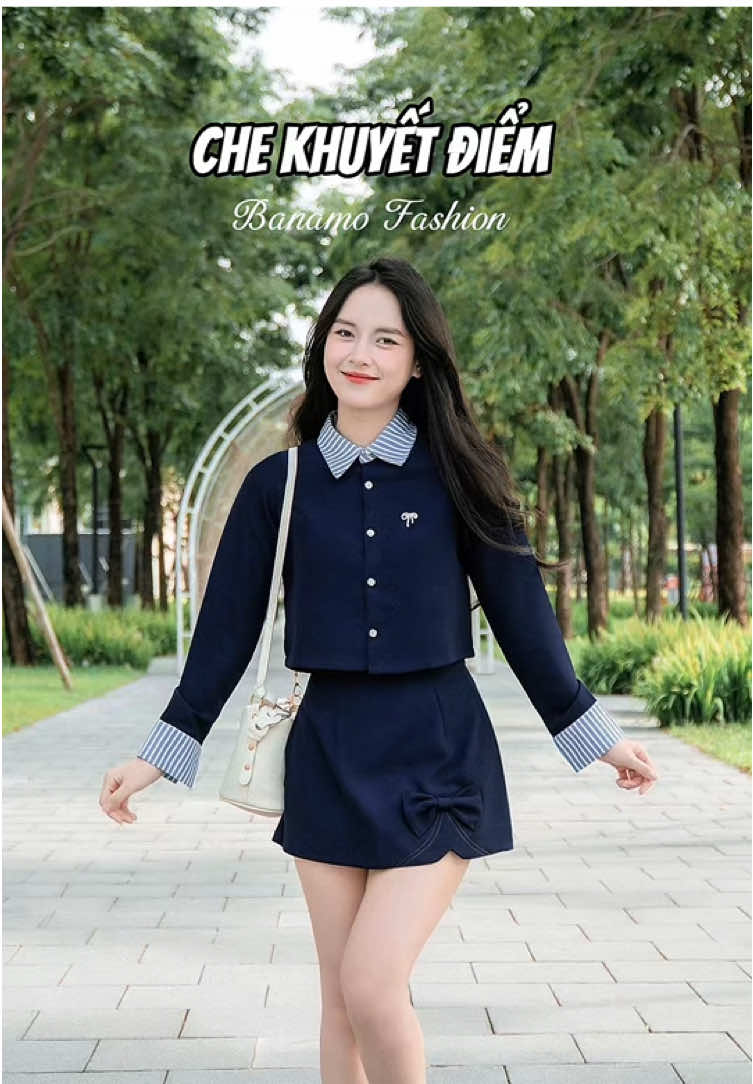 Phong cách Hàn - Che khuyết điểm tốt nha #banamofashion #xuhuong #setdoxinh #bigsize 