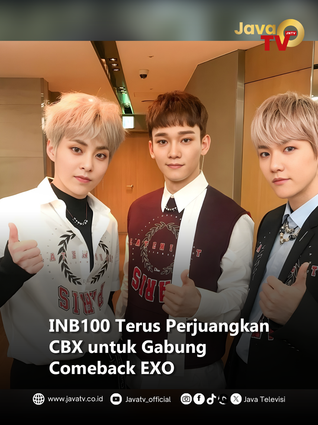 EXO-CBX (Chen, Baekhyun, Xiumin) dikabarkan siap kembali bergabung dalam aktivitas penuh EXO. Agensi INB100 menyebut negosiasi dengan SM Entertainment terus berjalan agar comeback EXO bisa terlaksana dengan formasi lengkap akhir tahun ini. Dikutip dari : kompascom Sumber video : tenasia_official #EXO #EXOCBX #Baekhyun #Chen #Xiumin #KpopNews