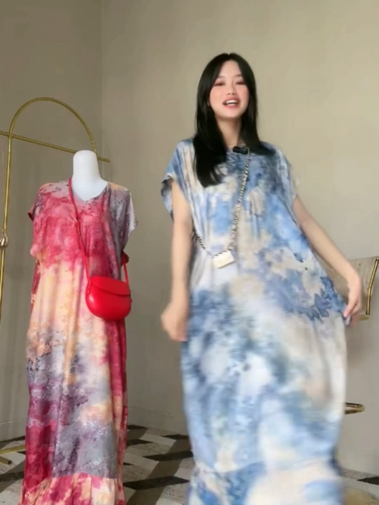 Dress tidur long KIMBERLY Busui Katun Rayon Lembut Nyaman #dress #longdress #daster #fashiontiktok #outfitideas 