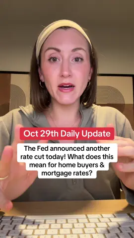 📉 The Fed just cut rates again — and here’s the tea…. Yes, the Fed lowered its benchmark rate by 0.25%, which sounds like “mortgage rates are dropping!” but it’s not a one-to-one relationship. Mortgage rates don’t move because of the Fed directly — they move because of what investors expect the Fed (and inflation) to do next. That said… we are seeing 30-year rates sliding down into the low-6% range for the first time in over a year. 👀 And that tiny drop is already waking people up. Because here’s what’s coming next — ➡️ The media is about to blast headlines saying “Rates are falling” and “Buyers are back.” ➡️ Which means every pre-approved buyer who’s been on the fence is about to come crawling out of the woodwork. ➡️ Which means competition is going to heat up. So if you’ve been thinking about buying in the next 6 months… Let’s get your numbers run now — so you’re ready to strike while everyone else is still “thinking about it.” 💬 Link on my profile & pick your option:  👉 Option 1: Get started as a homebuyer 👉 Option 2: Run refinance numbers 👉 Option 4: Subscribe for my weekly market updates This next round of buyers is coming in hot… let’s make sure you’re ahead of the wave 🌊 #homebuyer #homebuyer #interestrates #realestate #realtoroftiktok 