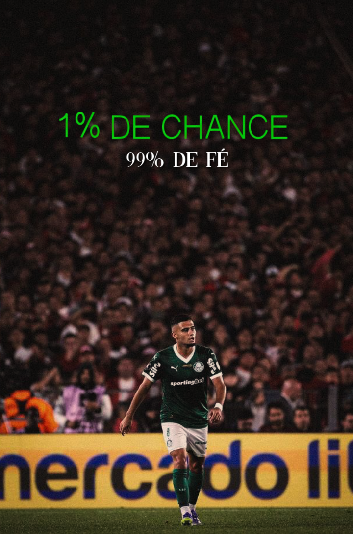 1% de chance, 99% de fé. #palmeiras #fyp #timedavirada 