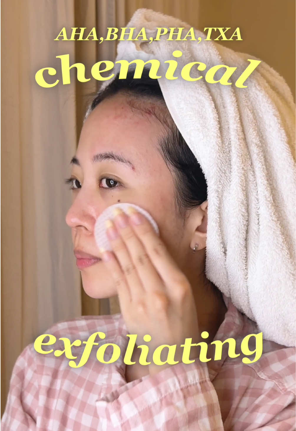 at home chemical exfoliating everyday for a week✨ The toner is a blend of AHA, BHA, PHA, TXA. Daily Reveal Exfoliating Pads by @StriVectin  #exfoliation #skincare #nighttimeskincare #tonerpad #acneskincare 