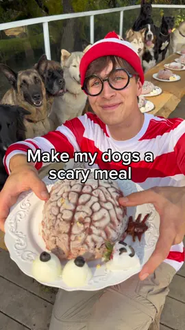 Make your dog lose their mind over dinner 🧠💀 Tonight’s spooky recipe: 🧠 @We Feed Raw frozen in brain molds 😂 👀 Boiled eggs + unsalted olive slice 👻 Strawberries + plain Greek yogurt + unsalted olive 🕷️ Pitted dates Get 50% OFF your pup’s first meal plan Starter Box with code GOODHYPE50 🎃 #dogfeedingroutine #dogfood #rescuedogs #fosterdogs #rawfeddog 