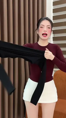 Áo thun nữ ôm body co giãn dài tay giữ nhiệt #aogiunhiet #aothun #aothunnu #aothunombody #aothungiunhiet 