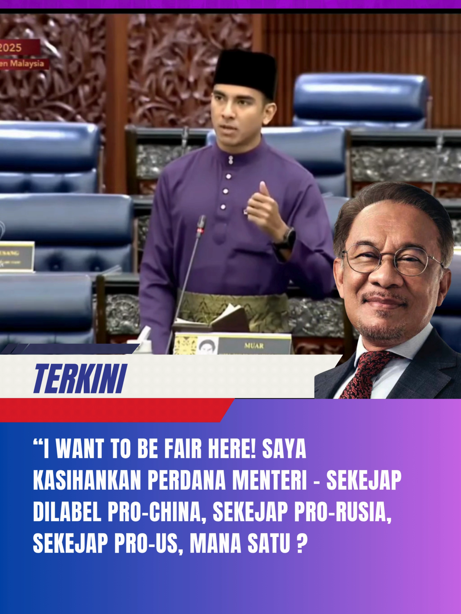 PART 697 | Syed Saddiq tegur pihak yang suka melabel Perdana Menteri. #malaysiamadani #anwar #china #rusia #trendingnewsmalaysia