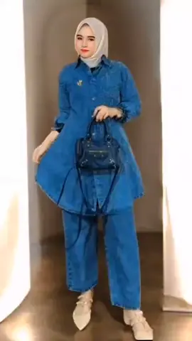 Zifana~Erica Setelan Jeans Bordir#setelanjeans #setelankekinian #fyp 