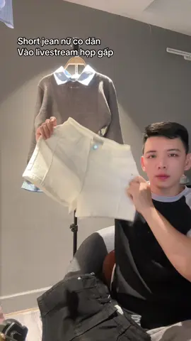 Quần short jean nữ phom ôm co dãn vào livestream săn luôn ạ #TikTokLIVE #LIVEhighlights #LIVE #shortjean 
