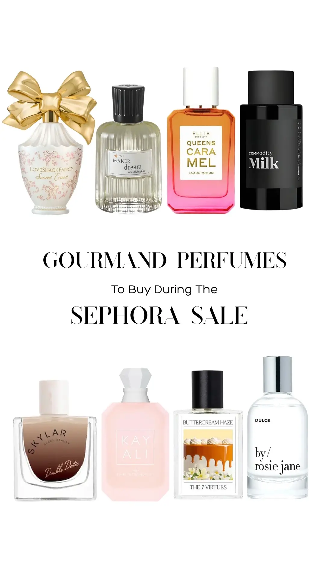 the sephora savings event is the best time to buy perfume. here are the best perfumes to get from sephora by scent family — gourmand, floral, fruity, and clean girl. these are all long lasting and worth grabbing while they’re on sale. what other scents do you want me to make a guide for next? #sephorasavingsevent #perfumesatsephora #bestperfumesatsephora #perfumetok #fragrancetiktok 