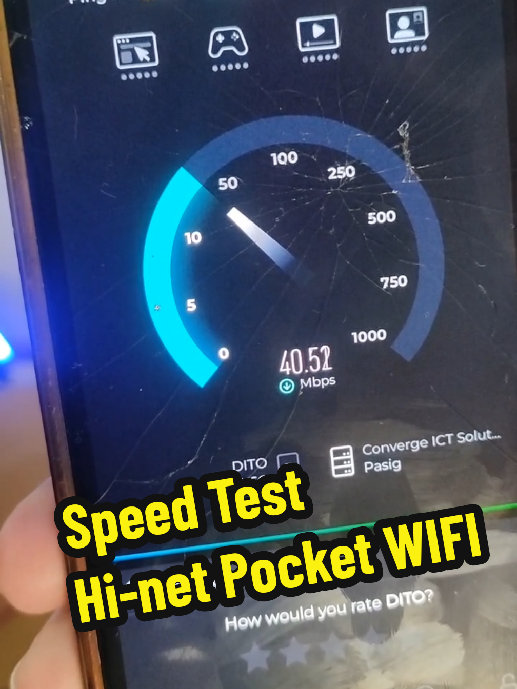 Speed test Hi-net Pocket WIFI #pocketwifi #wifi6pocketwifi #highspeedpocketwifi #hi-net 