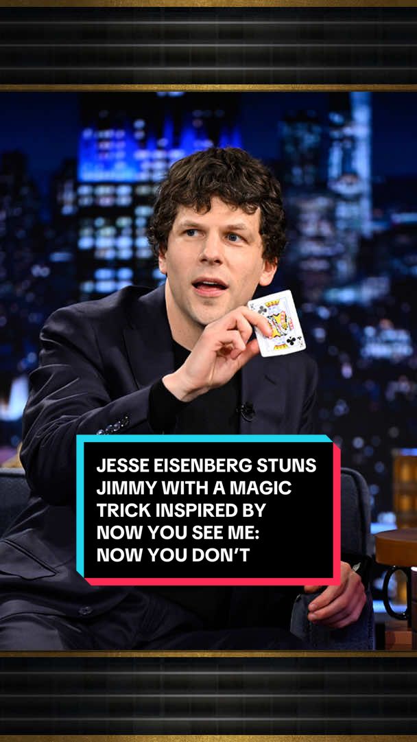 Jesse Eisenberg stuns Jimmy with a magic trick inspired by @Now You See Me! 🪄 #FallonTonight #TonightShow #JesseEisenberg #NowYouSeeMe #JimmyFallon 