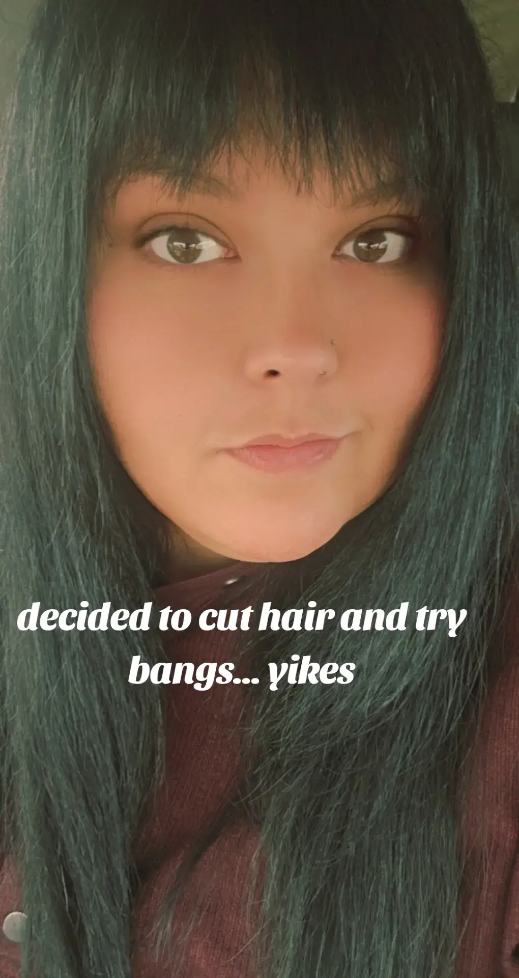 #bangs #tryingsomething #change 