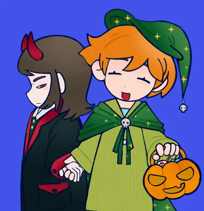 可爱死我了，产品好美味，我爱死你们了！！！ 万圣节小恶魔和小女巫谁会不喜欢呢❤️ #hauntedhotel #esther #abaddon #halloween 