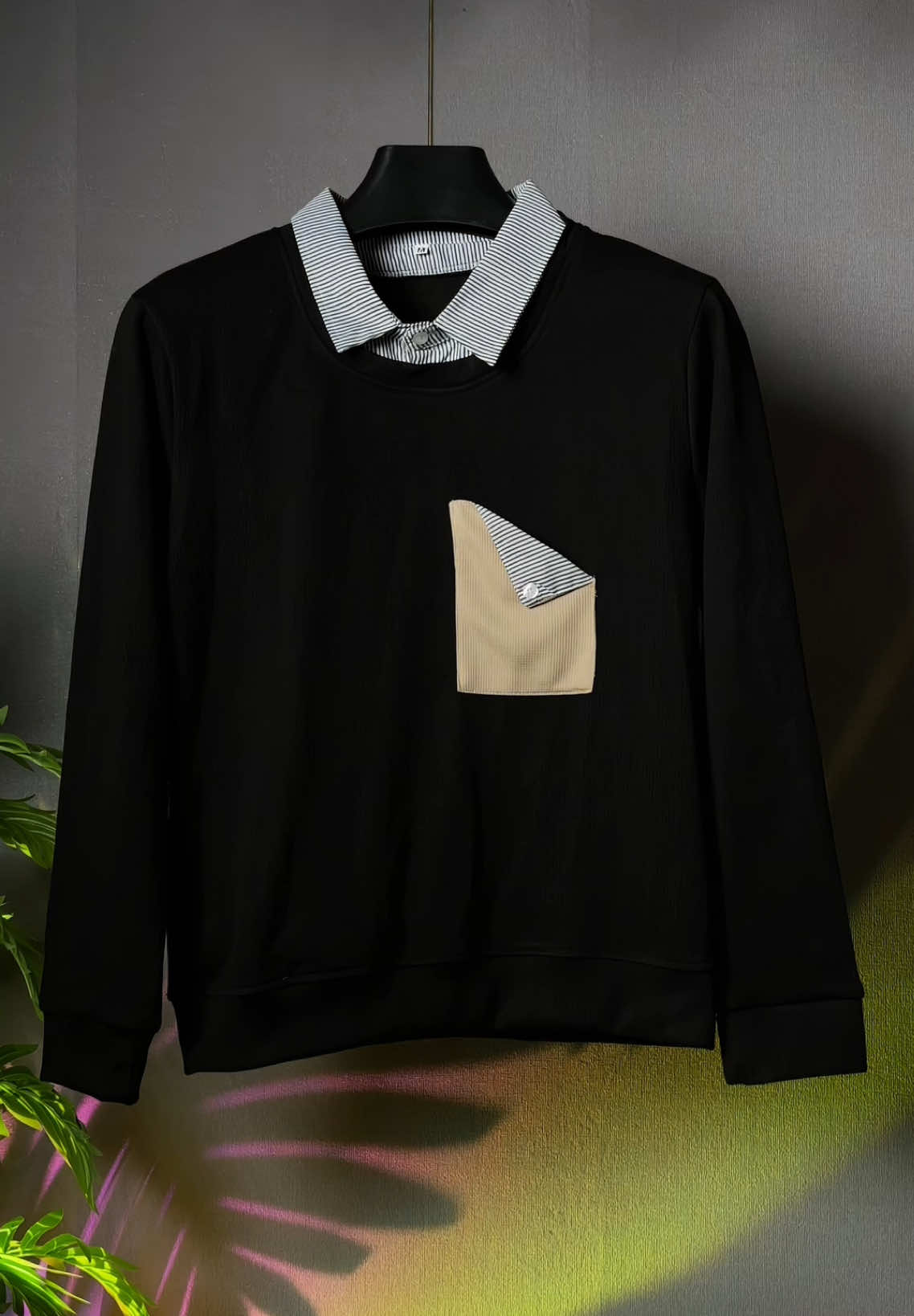 Áo Nỉ Dài Tay Unisex - Thiết kế cổ sơ mi #aoni #aoninam #aonam #phoidonam #xuhuong 