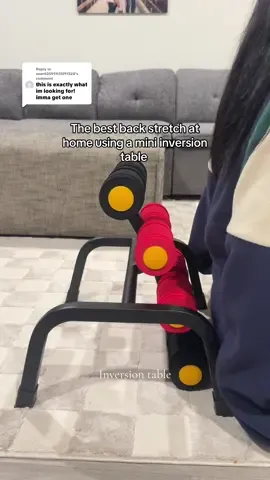 Replying to @user40595931011520  This inversion table is literally my best friend these days! I didn’t realize how much I needed this until I tried it. #inversiontable #miniinversiontable #backstretch #backpain #tiktokshopblackfridaysale 